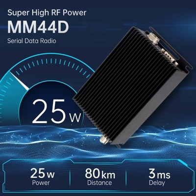 MM44D सुपर हाई पावर 25Watt 50KM ~ 80KM सीरियल डेटा रेडियो डेटा लिंक DTL RS232 / RS485 / TTL